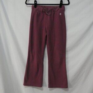 ONYX large Cozy Merlot Fleece Drawstring Sweatpants With Subtle Embroidered Logo
